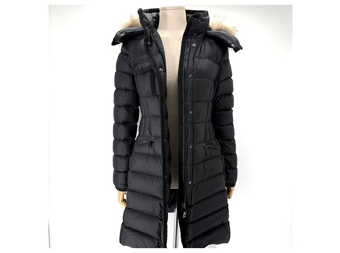Piumino lungo da donna Moncler Herminper Nero - vista 3
