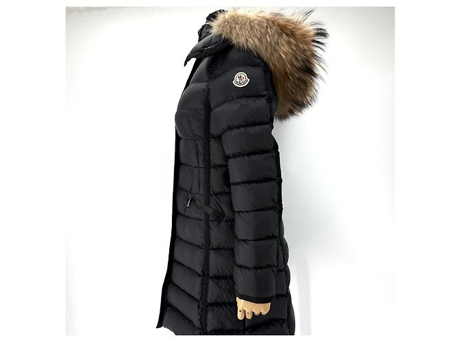 Piumino lungo da donna Moncler Herminper Nero - vista 4