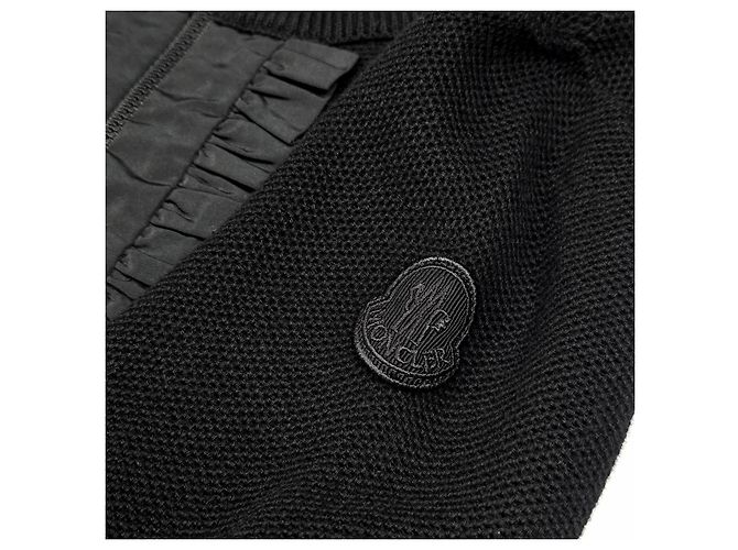 Moncler Strickjacke mit Reißverschluss für Damen Schwarz - Ansicht 3