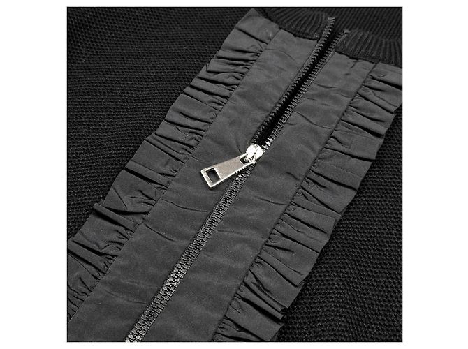 Moncler Strickjacke mit Reißverschluss für Damen Schwarz - Ansicht 4