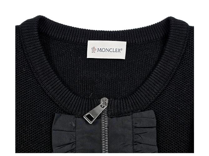 Moncler Strickjacke mit Reißverschluss für Damen Schwarz - Ansicht 5