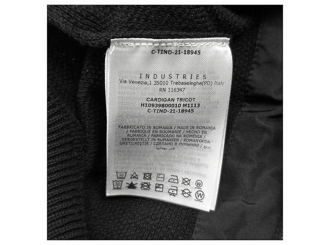 Moncler Strickjacke mit Reißverschluss für Damen Schwarz - Ansicht 6
