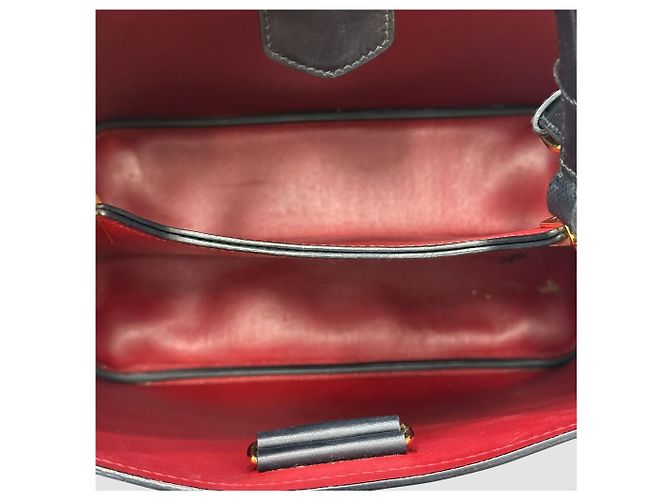 Prada Borsa a Spalla Doppia Saffiano Panier Large Nero - vista 5