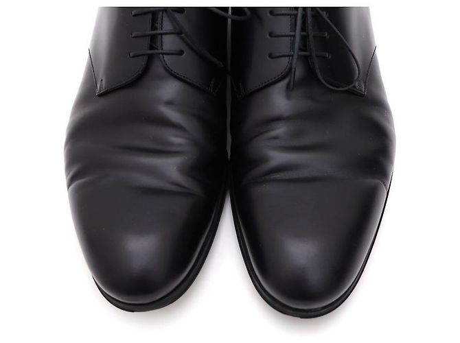 Louis Vuitton Scarpe Derby da uomo in pelle con logo LV Nero - vista 6