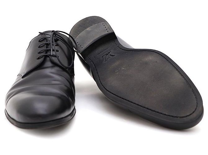 Louis Vuitton Scarpe Derby da uomo in pelle con logo LV Nero - vista 8