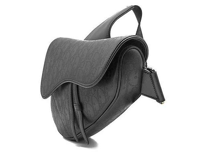 Dior Borsa Saddle Oblique Uomo Nero - vista 2