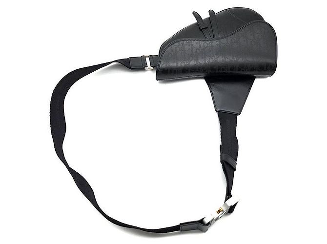 Dior Borsa Saddle Oblique Uomo Nero - vista 4