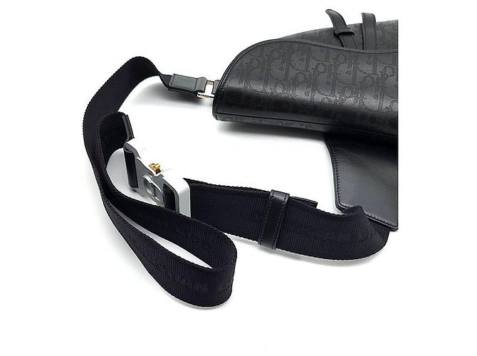 Dior Borsa Saddle Oblique Uomo Nero - vista 5