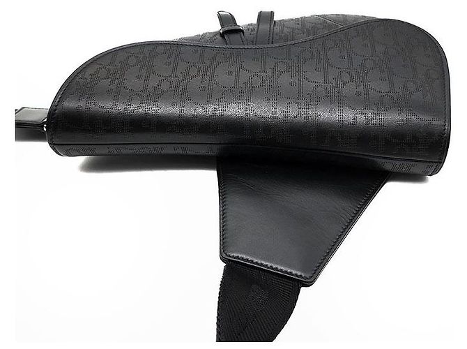 Dior Borsa Saddle Oblique Uomo Nero - vista 6