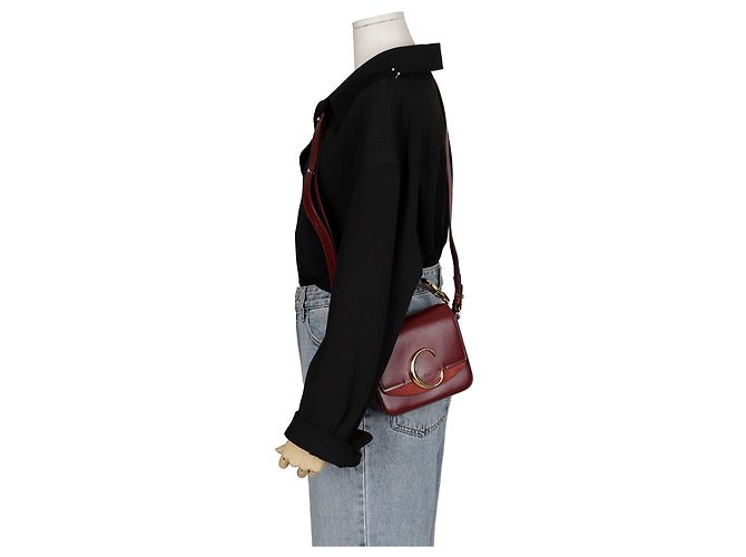 Chloé Mini Leder-Tote und Schultertasche in Sepia Braun - Ansicht 6