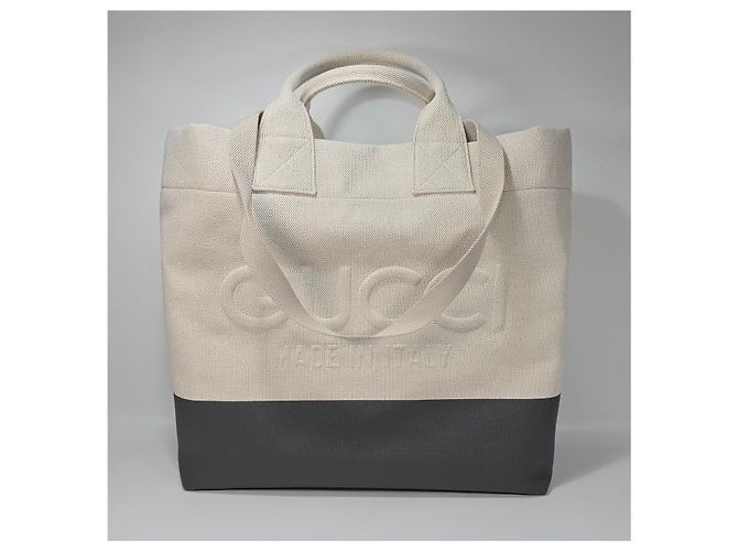 Gucci Sac cabas en toile avec détails embossés Marron - vue 4