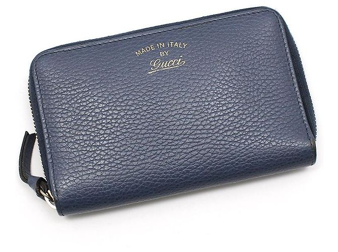 Gucci Swing Blue Leather Zip Wallet - view 3