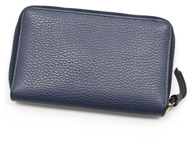 Gucci Swing Blue Leather Zip Wallet - view 4