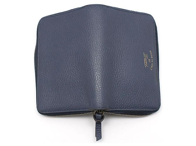 Gucci Swing Blue Leather Zip Wallet - view 5