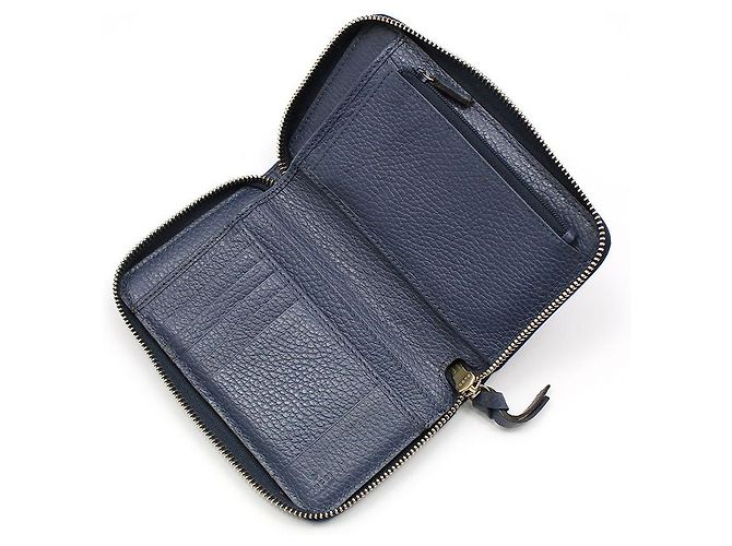 Gucci Swing Blue Leather Zip Wallet - view 8