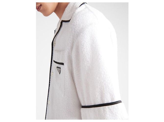 Prada Camisa Bowling de algodón Plata - vista 11
