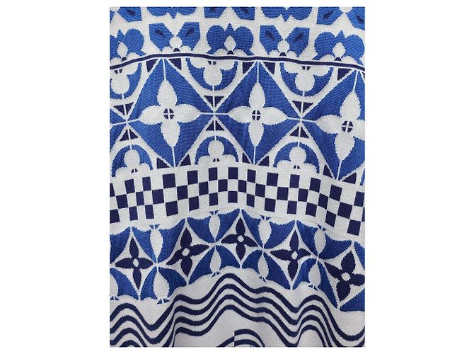 Louis Vuitton Blue Monogram Tile Jacquard Pullover Knit - view 2
