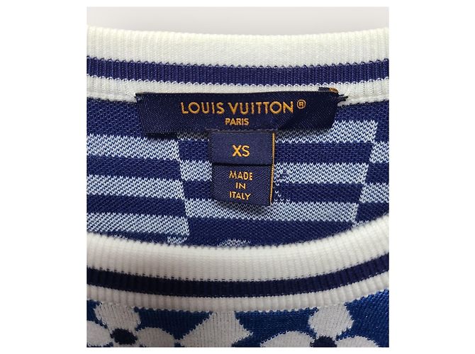 Louis Vuitton Blue Monogram Tile Jacquard Pullover Knit - view 5