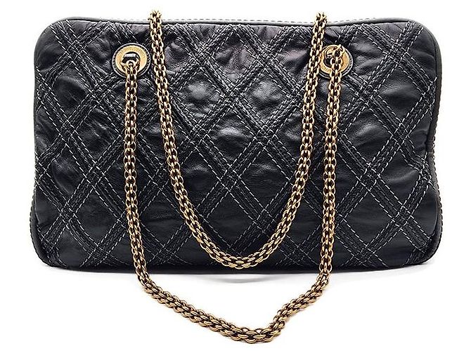 Chanel Vintage Schultertasche mit Kette Schwarz - Ansicht 3
