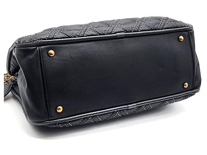 Chanel Vintage Schultertasche mit Kette Schwarz - Ansicht 7