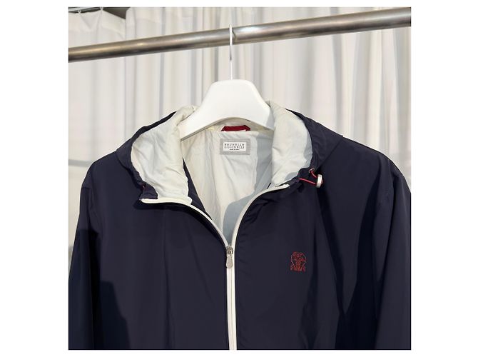 Brunello Cucinelli Giacca in nylon con cappuccio Nero - vista 2