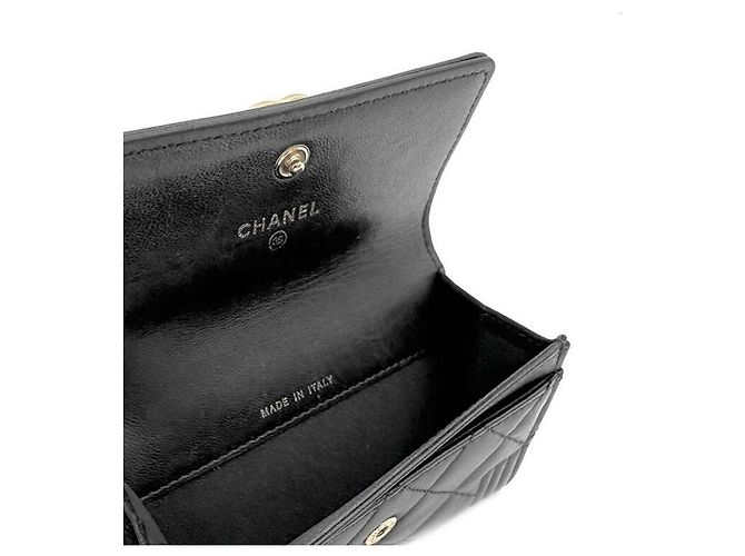 Chanel Portafoglio Boy in agnello Nero - vista 4