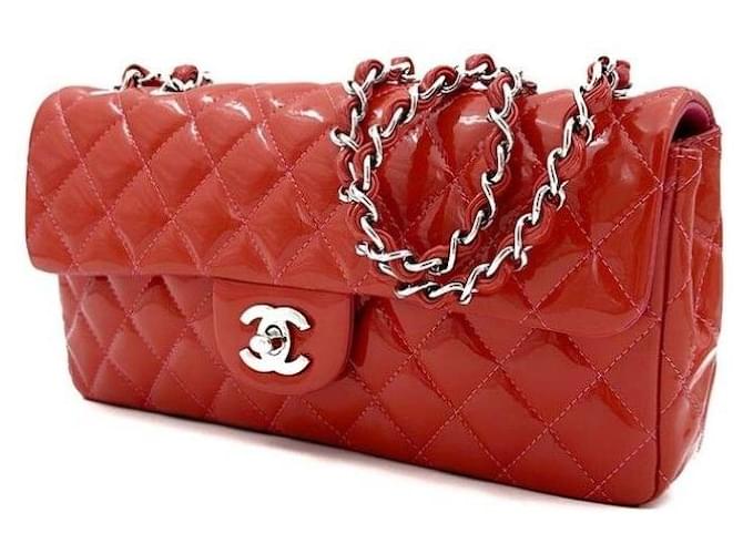 Chanel Borsa Baguette in vernice Rosso - vista 2