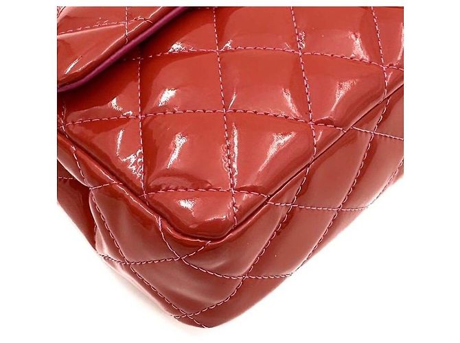 Chanel Borsa Baguette in vernice Rosso - vista 6