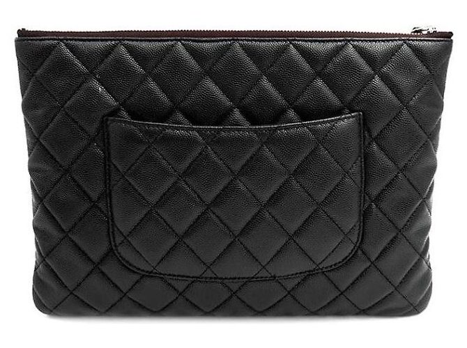 Chanel Clutch Caviar New Medium Nero - vista 4