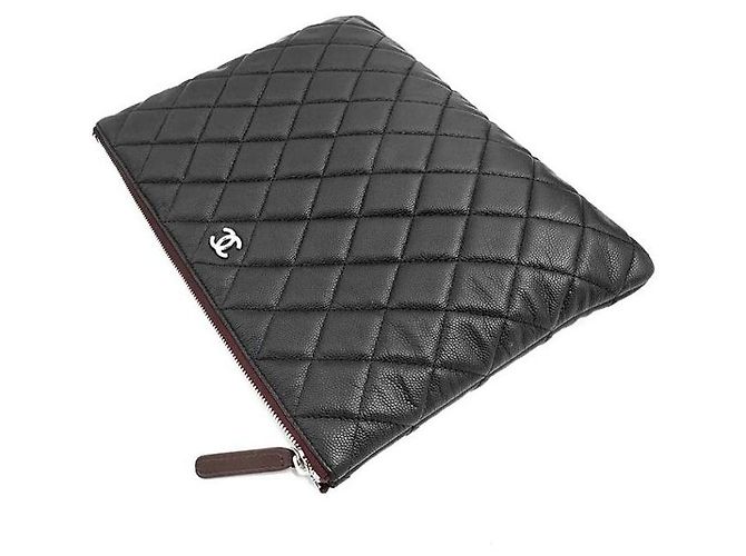 Chanel Clutch Caviar New Medium Nero - vista 5