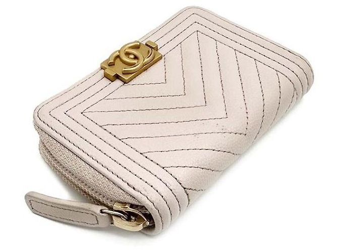 Chanel Tarjetero Caviar Boy Rosa - vista 2