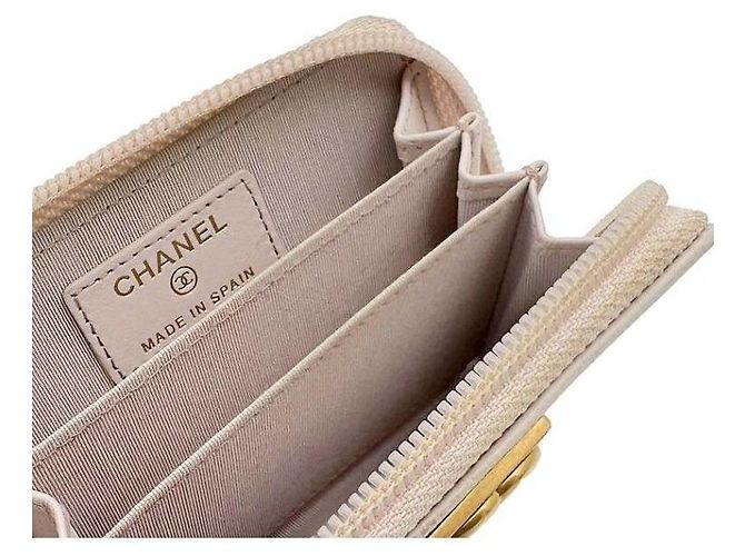 Chanel Tarjetero Caviar Boy Rosa - vista 4