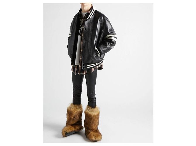 Céline Oversized Varsity-Jacke aus Kalbsleder Mehrfarben - Ansicht 3