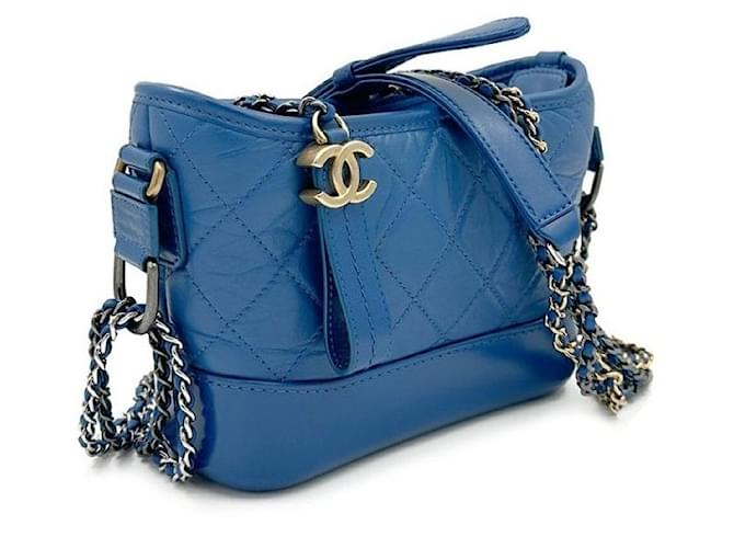 Chanel Borsa Hobo Gabrielle Small Blu - vista 3