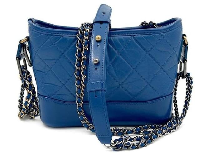 Chanel Borsa Hobo Gabrielle Small Blu - vista 4