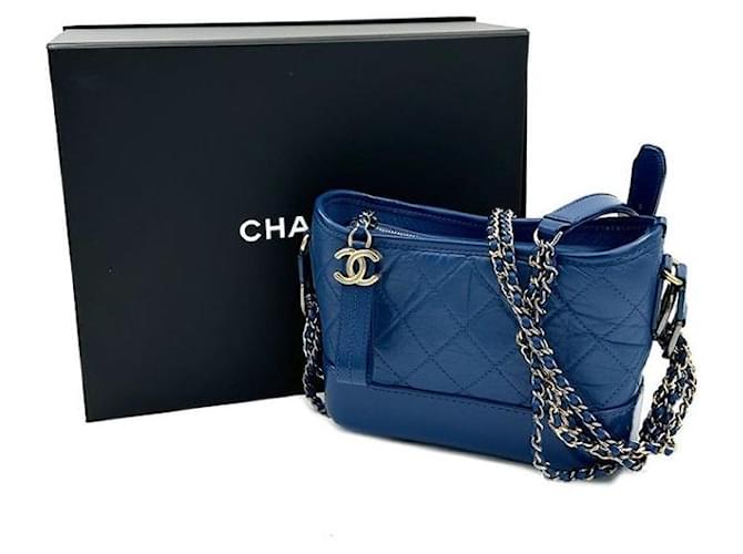 Chanel Borsa Hobo Gabrielle Small Blu - vista 7