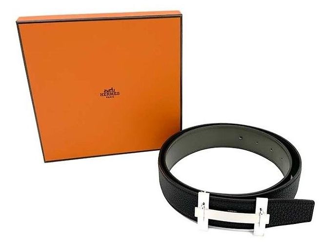 Hermès Cintura Reversibile Jumping Nero - vista 5