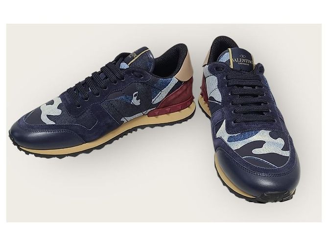 Valentino Denim Camo Rockstud Sneaker Blau - Ansicht 3