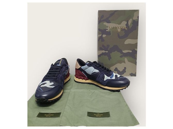 Valentino Denim Camo Rockstud Sneaker Blau - Ansicht 8