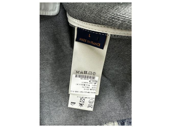 Louis Vuitton Camicia in denim Monogram Bandana Indigo Blu - vista 8