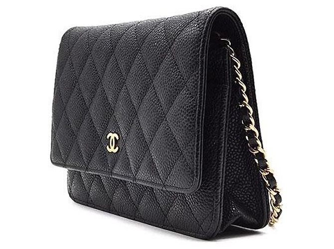 Chanel Mini borsa a tracolla WOC in caviar Nero - vista 2