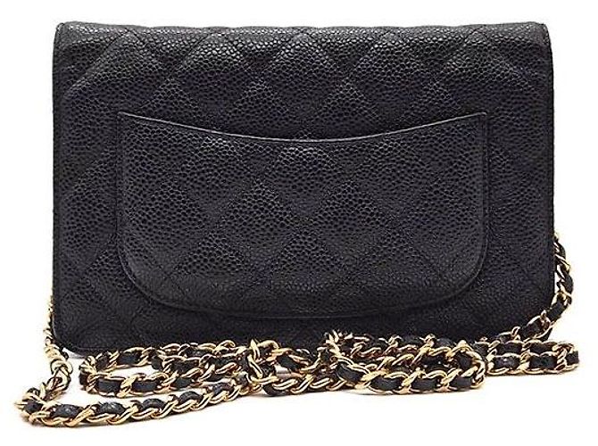 Chanel Mini borsa a tracolla WOC in caviar Nero - vista 3