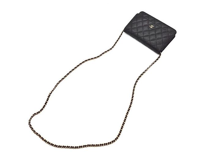 Chanel Mini borsa a tracolla WOC in caviar Nero - vista 4