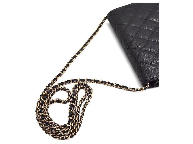Chanel Mini borsa a tracolla WOC in caviar Nero - vista 5