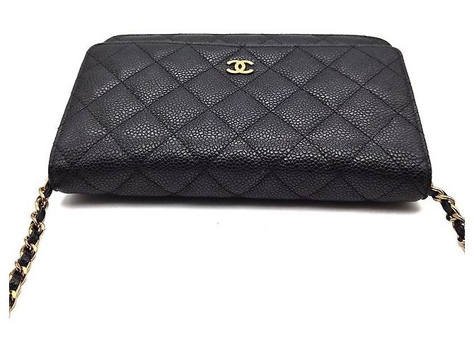 Chanel Mini borsa a tracolla WOC in caviar Nero - vista 6