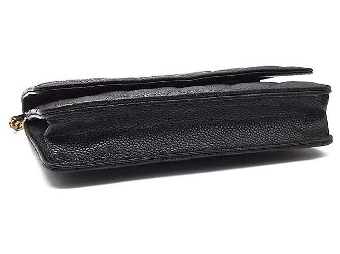 Chanel Mini borsa a tracolla WOC in caviar Nero - vista 7