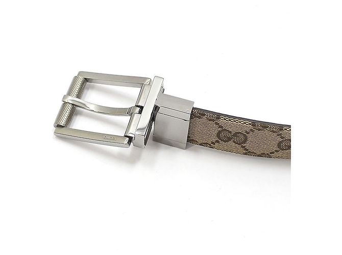 Gucci Reversibler Jacquard-Gürtel Braun - Ansicht 8