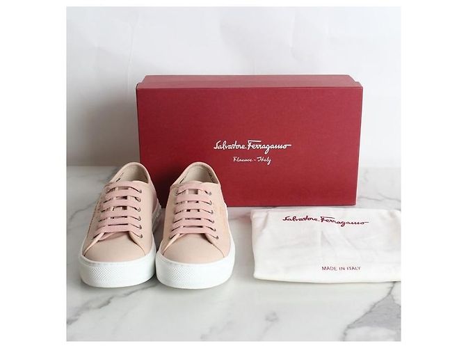 Salvatore Ferragamo Canvas Logo Sneaker Pink - Ansicht 2