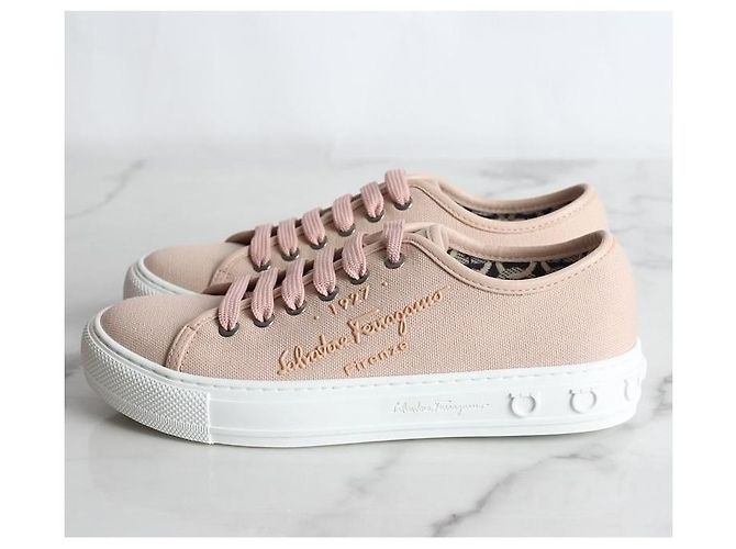 Salvatore Ferragamo Canvas Logo Sneaker Pink - Ansicht 4
