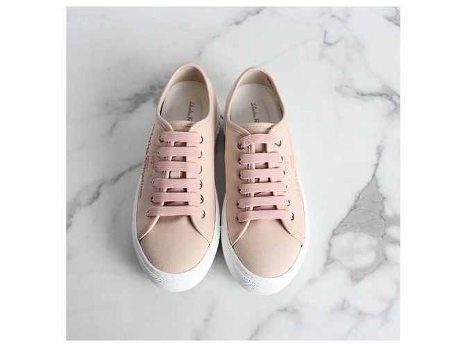 Salvatore Ferragamo Canvas Logo Sneaker Pink - Ansicht 9